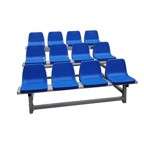Mobile grandstand with 12 seats