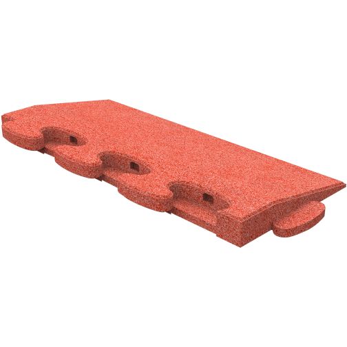 Edge mat 3D-PUZZLE, red, 55 x 25 cm, 4,5 cm thick