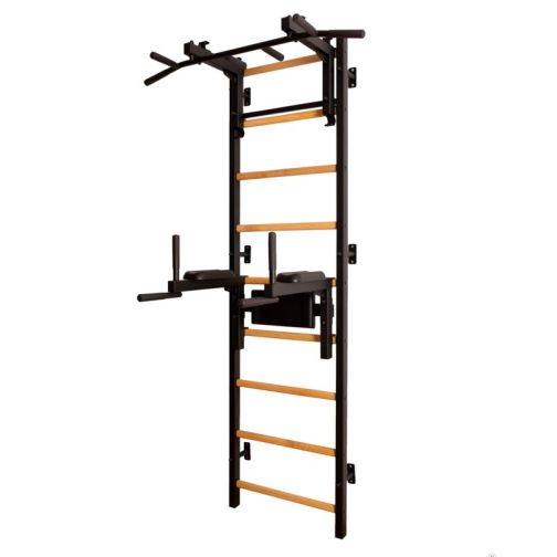 BenchK® Wall Bars 732 with adjustable pull-up bar & dip bars