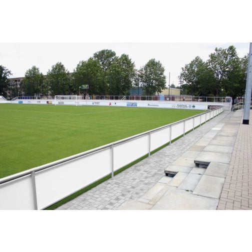 Advertising elements for barriers made of KU panels for existing barrier systems