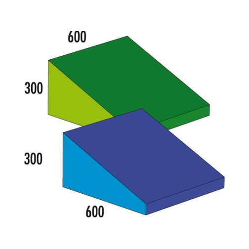 Play building block wedge mat