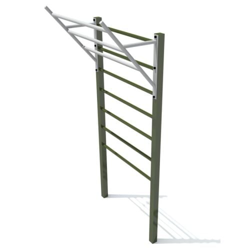 Calisthenics ladder with outrigger