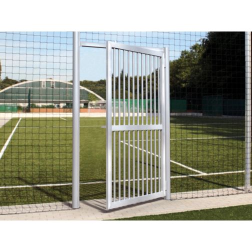 Pass-through door for ball catchers