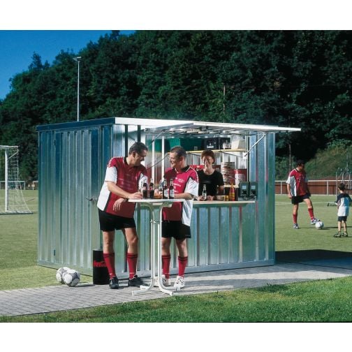 Multifunctional wall for material containers