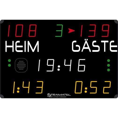 Stramatel® Multisport Compact Indoor Display Board, one module