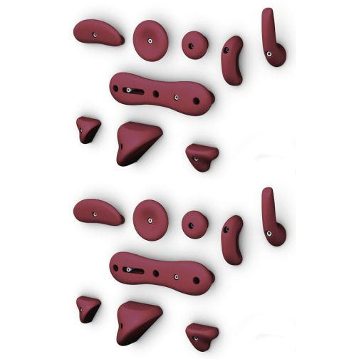 Climbing grips and steps set, 18 pieces
