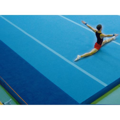 Border carpet with apron blue