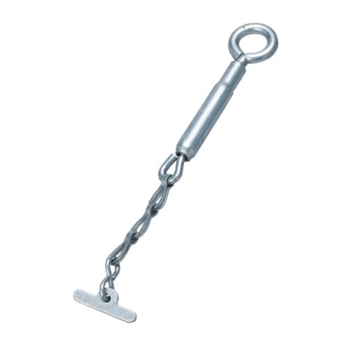 Tensioning screw for tennis net regulation tape