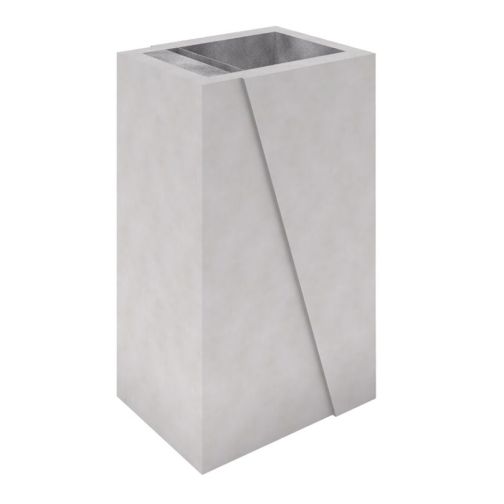 Square Waste Bin 40L, Concrete