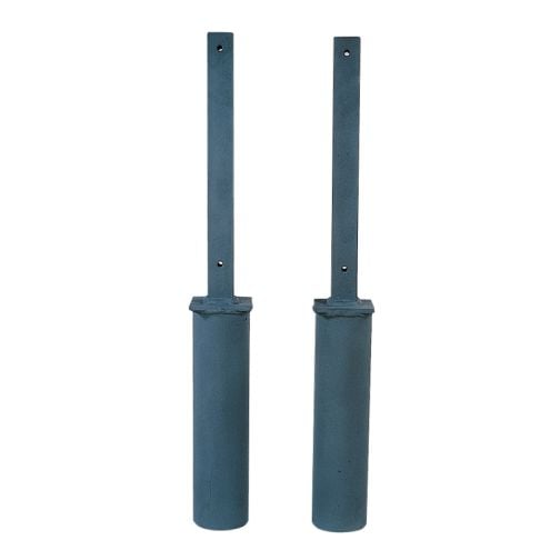 Aluminum net post with adapter, square 80 x 80 mm.