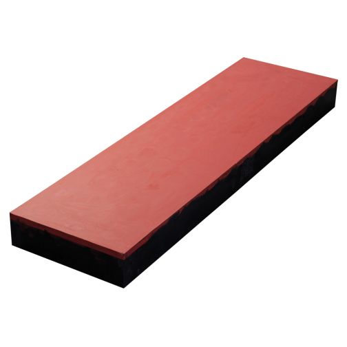 Solid rubber balance beam, 122 x 34 x 10 cm