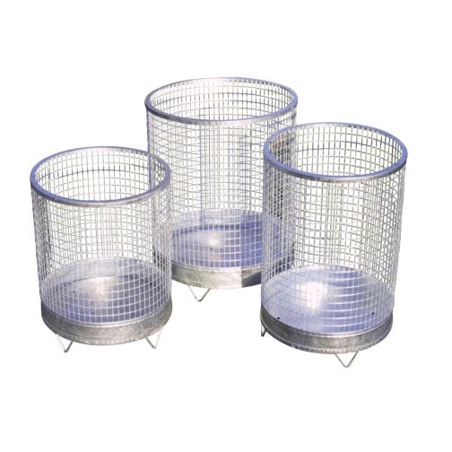 Mesh Waste Bin with Metal Bottom