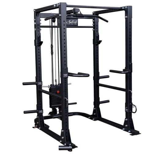 Body-Solid® GPR-400 Power Rack with Lat Pulldown & Row Attachment GLA-400