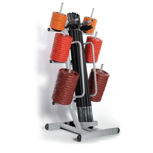 O'Live® Rack for aerobic barbells.