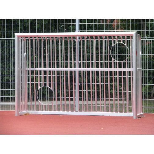 Kübler Sport® Bolzplatztor ALU SOLID with integrated goal wall
