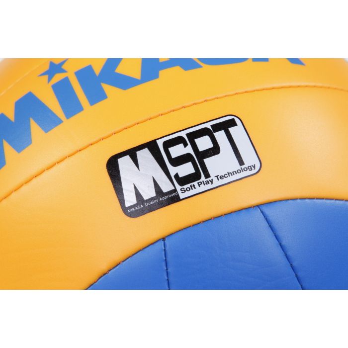 Mikasa Volleyball Soft Sand Beachvolleyball Trainingsball Gr 5 grau orange blau 