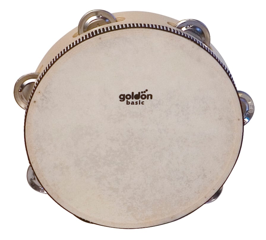 goldon® Jingle Tambourine with Natural Skin