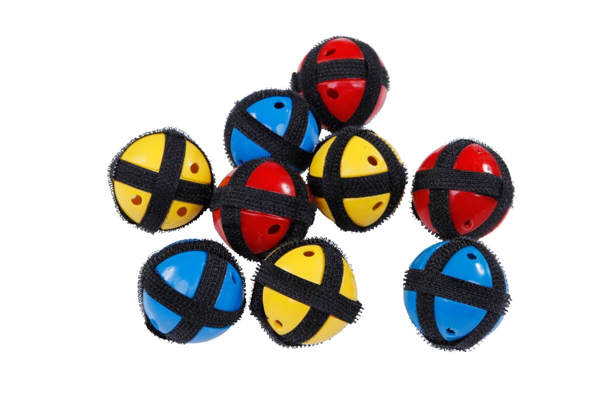 9 Replacement balls for hook and loop target