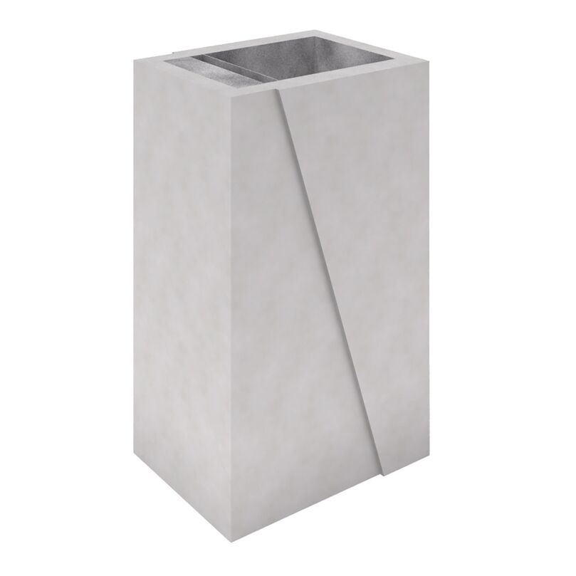 Square Waste Bin 40L, Concrete