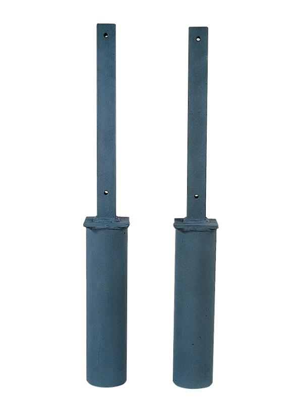 Aluminum net post with adapter, square 80 x 80 mm.