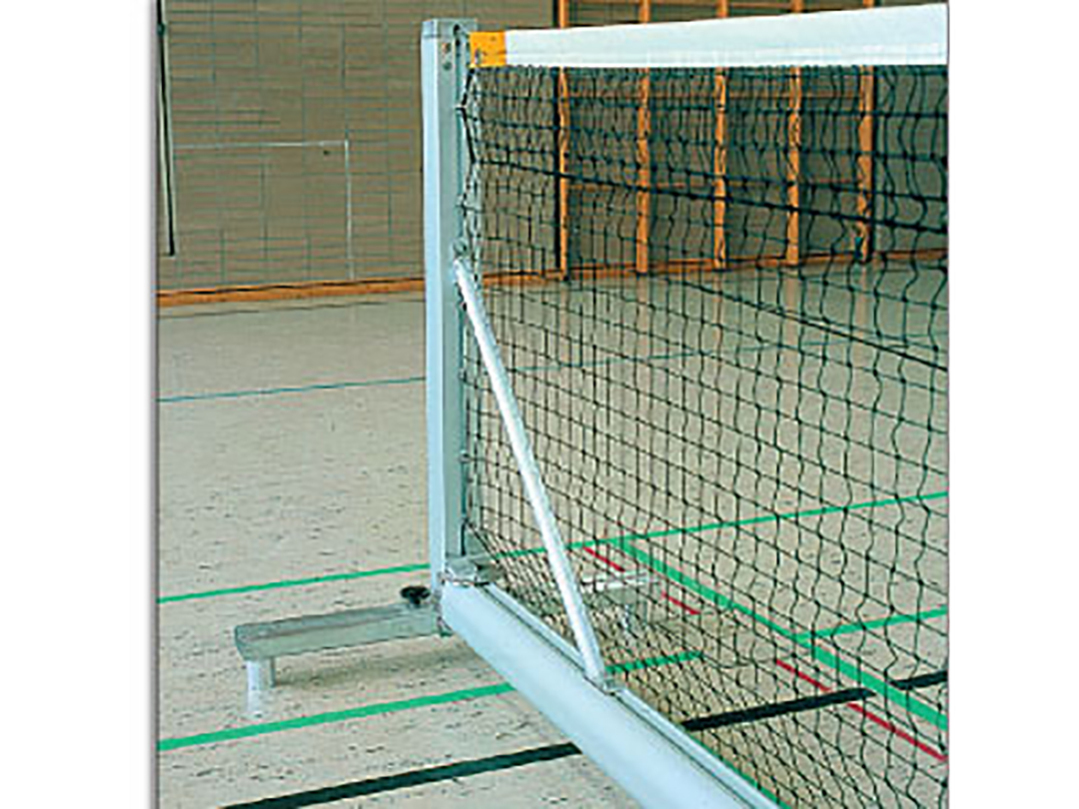 Additional weights for freestanding tennis net system.