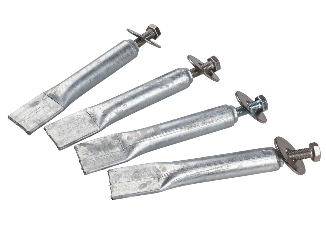 Complete set of ground anchors for soccer goals