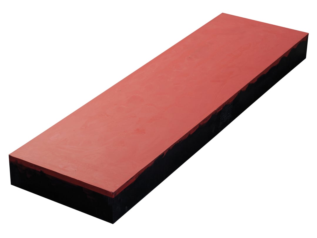 Solid rubber balance beam, 122 x 34 x 10 cm