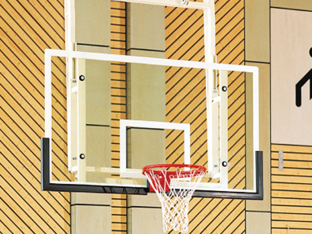 Basketball board frame for basketball ceiling fixture