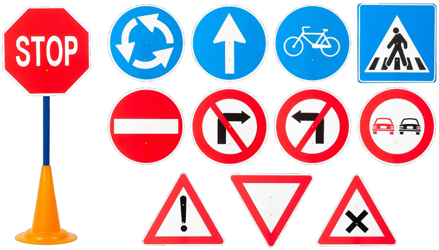 Traffic Signs Set, 12 Pieces