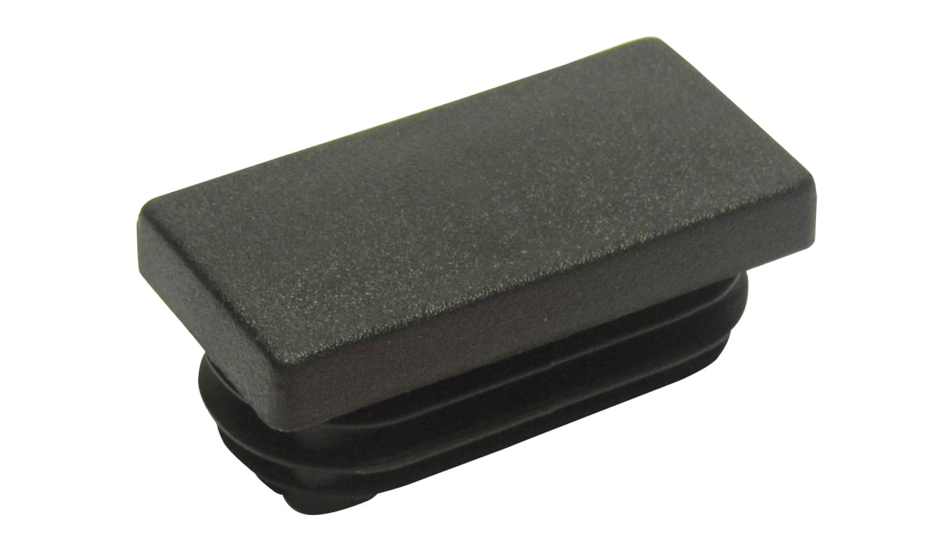 Plastic end cap, square-shaped