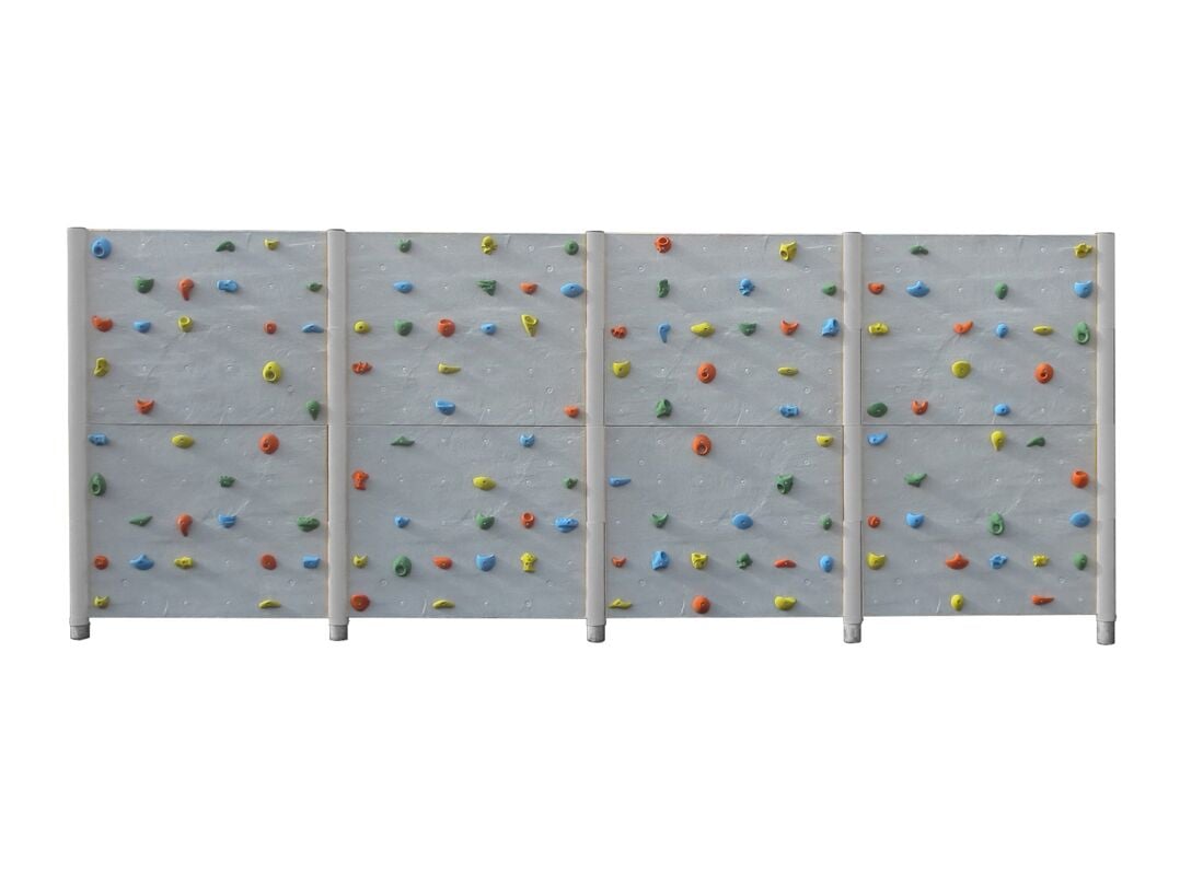 Kübler Sport® climbing wall with slate panel structure, freestanding