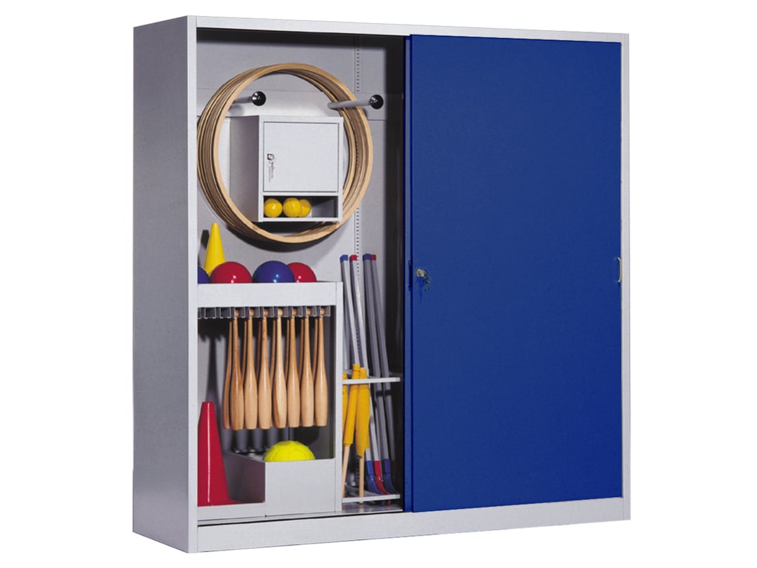 C+P® Sports Equipment Cabinet with Sliding Doors