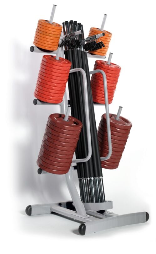O'Live® Rack for aerobic barbells.