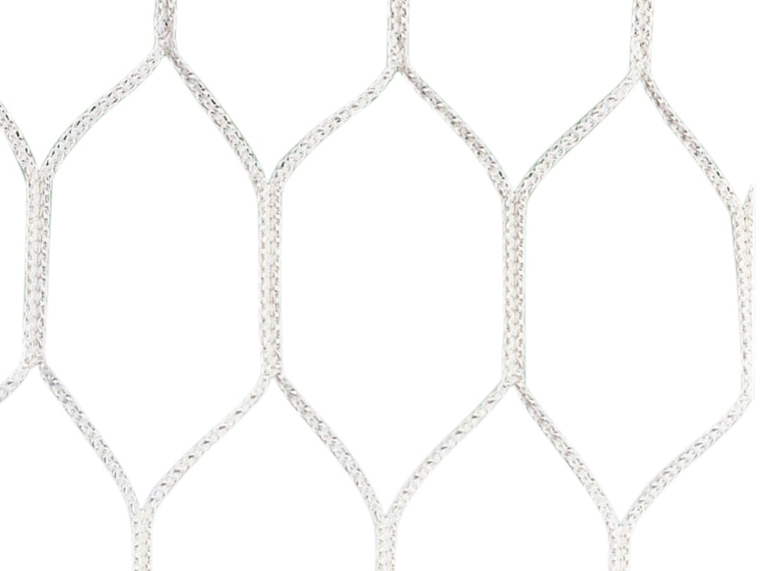 Soccer goal net, solid color, with hexagonal mesh