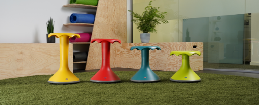 Hokki online kaufen im Kübler Sport Onlineshop Hokki Bewegungssitz für Schulen in einem modernen Klassenzimmer